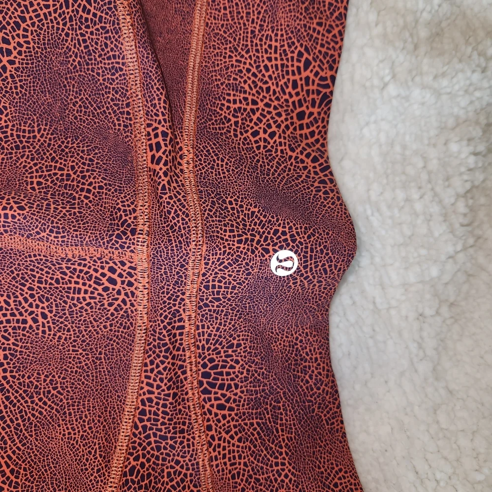 lululemon athletica Pink Coral Patterned Leggings